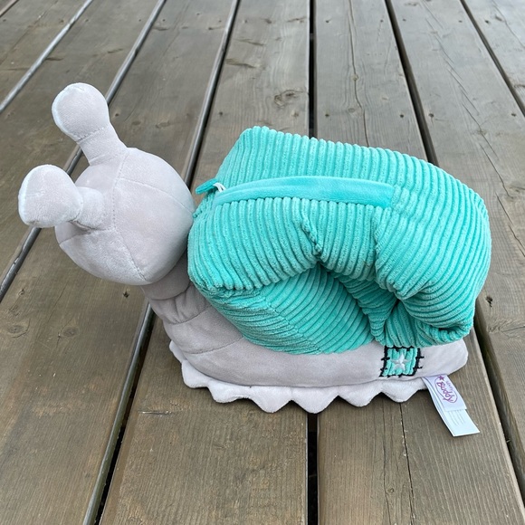 Scentsy Buddy Sia the Snail Retired Stuffed Plush Aqua Gray with Scent Pack - Picture 7 of 11